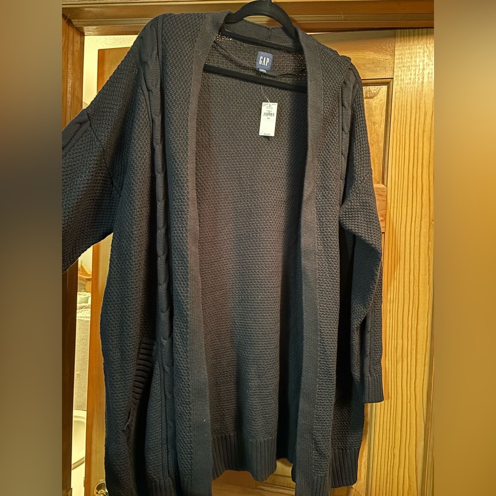 GAP Black Knit Cardigan Sweater XXL
